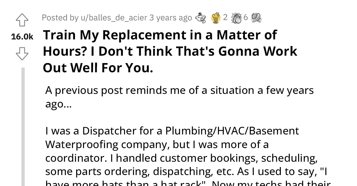 Company Goes Into Chaos After Giving A Key Employee With Complex Tasks Only Hours To Train His Replacement