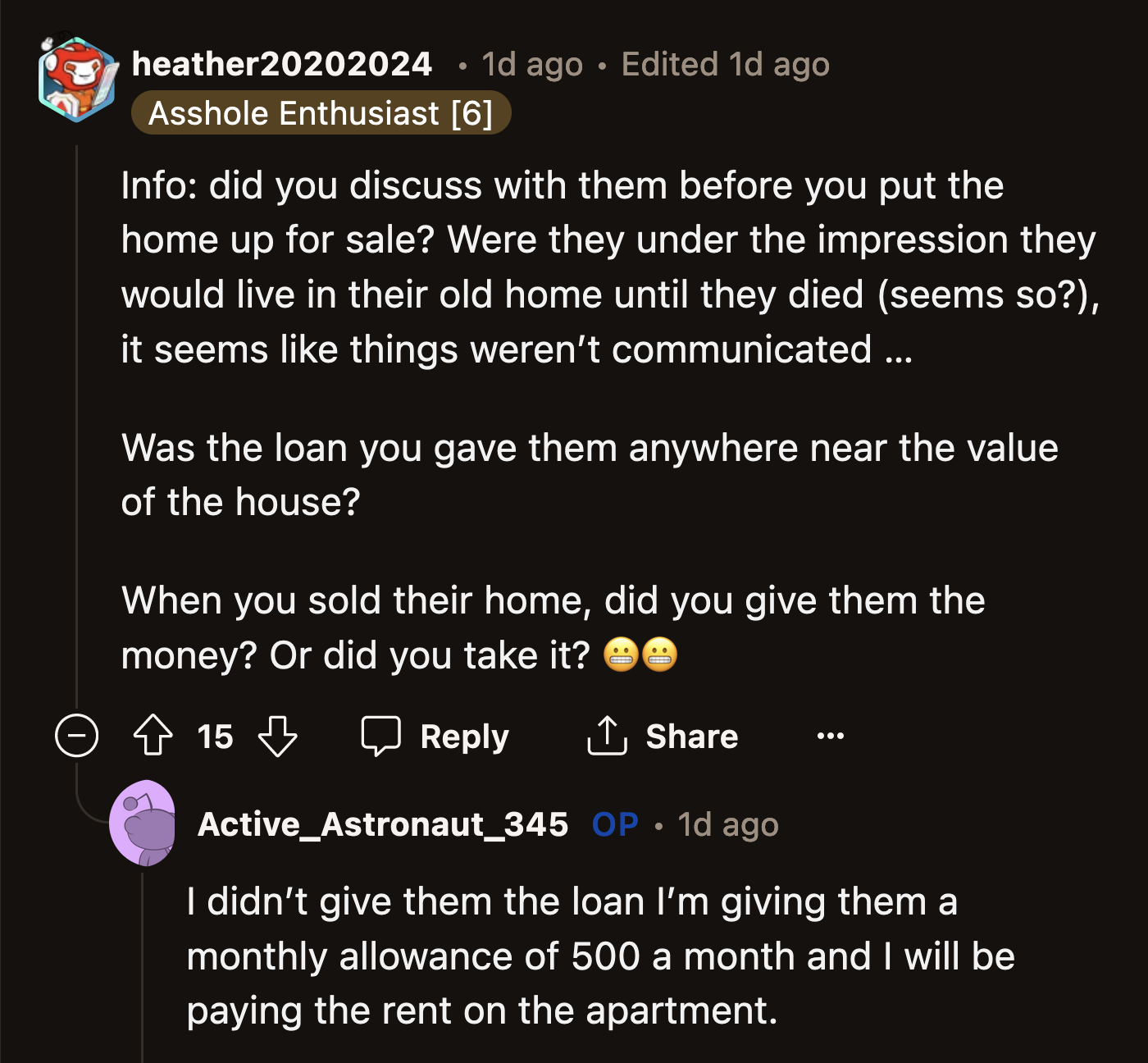 So, OP never gave their grandparents the loan they agreed upon in exchange for the deed to the house? Isn't this fraud?