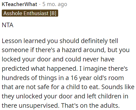 Someone left a child unsupervised, which is the responsibility of the adults.