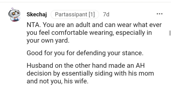 Good for you for defending your stance