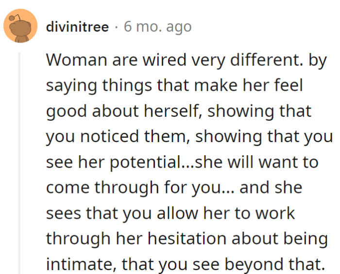 Boost her ego, acknowledge her superpowers, and watch intimacy hesitations disappear.