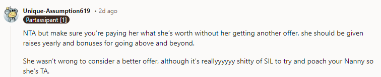 NTA But Make Sure You’re Paying Her What She’s Worth