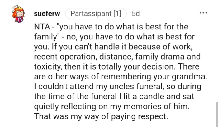 You have to do what's best for the family