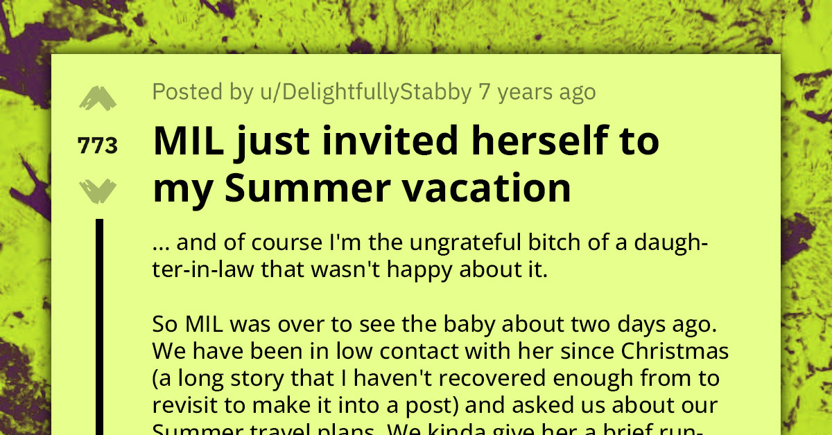 Woman Enraged As Mother-In-Law Gatecrashes Her Family's Summer Vacation, Husband Leaps To His Mom's Defense