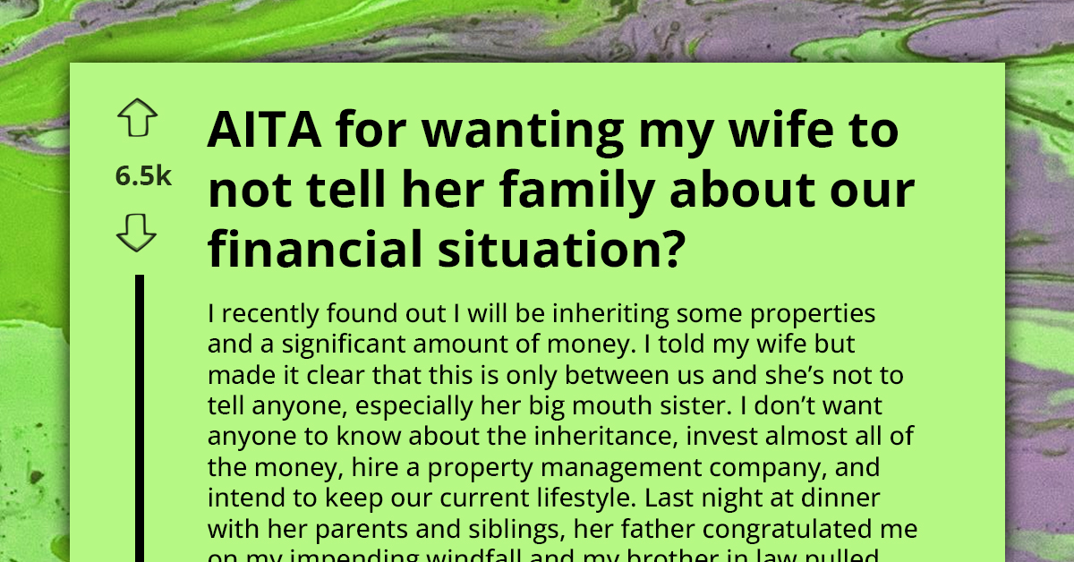 AITA For Not Supporting My Wife In A Family Financial Dispute