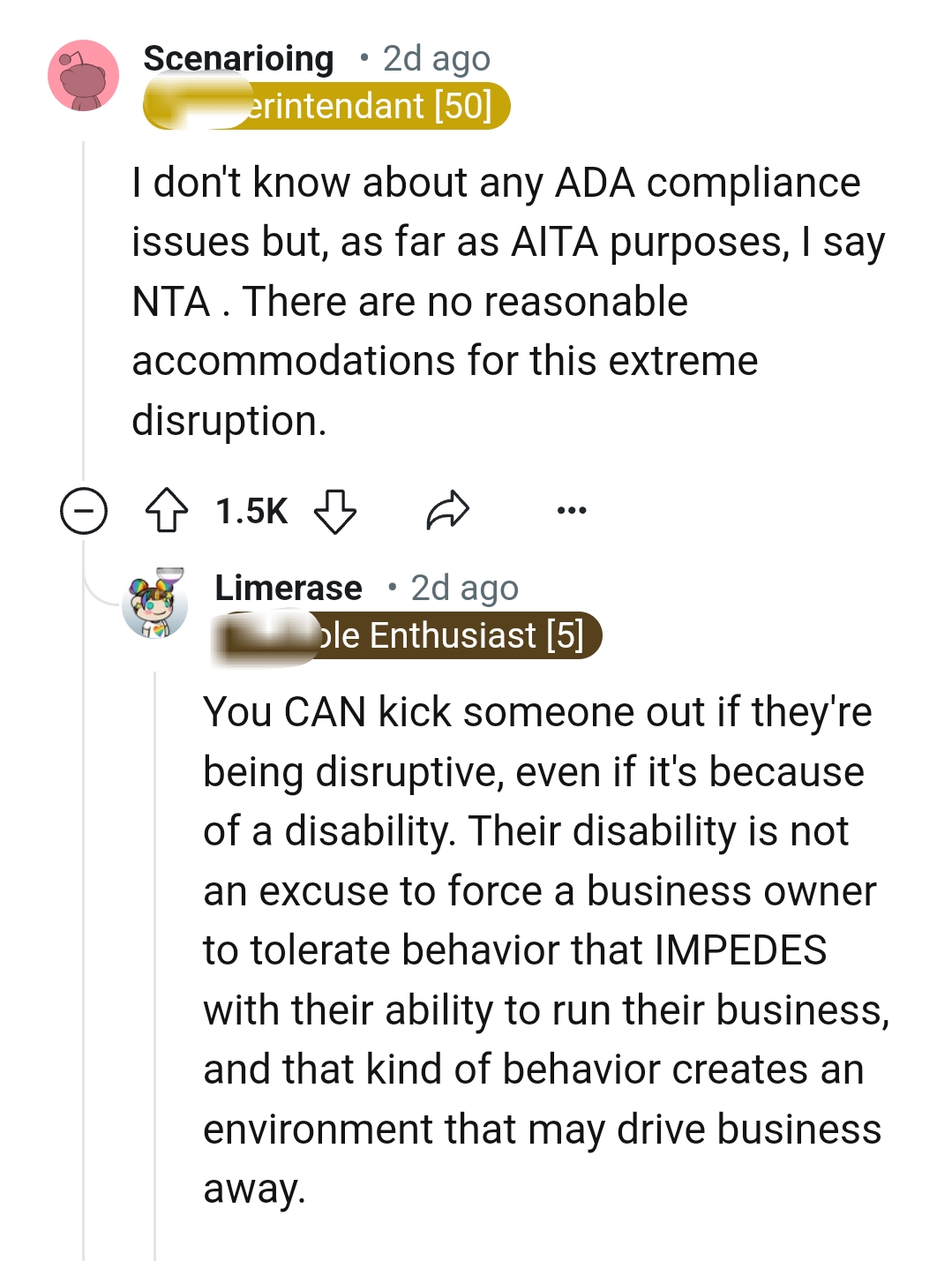 You can kick someone out if they are being disruptive