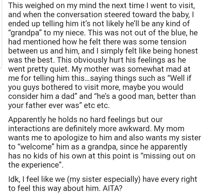 Subsequently, OP informed him that he shouldn't expect to be considered as a 