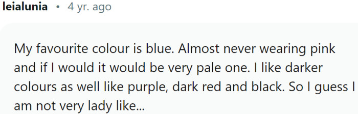 You will never be a lady...:)