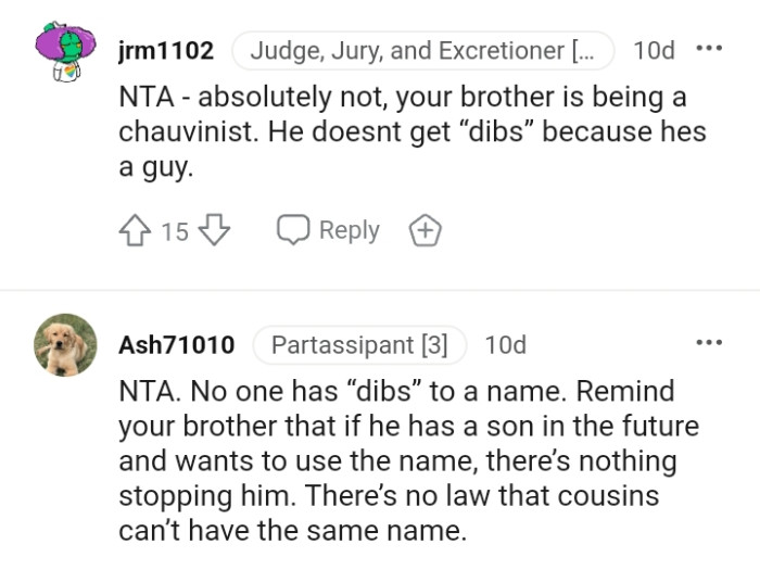 He Doesn't Get Dibs Because He's a Guy