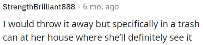 OP should throw the book away but let her mother-in-law see it.