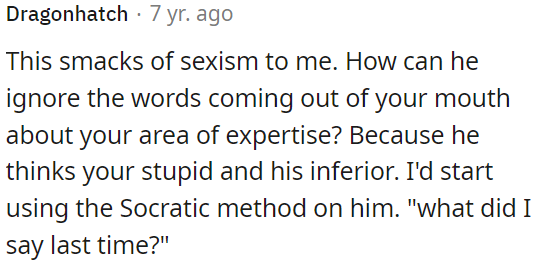 This seems like sexism.