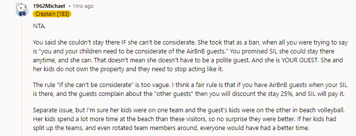 If OP is willing to continue to allow SIL and family to stay at the beach house, I'd say they can only stay there when there are no Airbnb guests staying as well. SIL and her children have already shown they do not respect paying guests. I wouldn't risk another bad review.