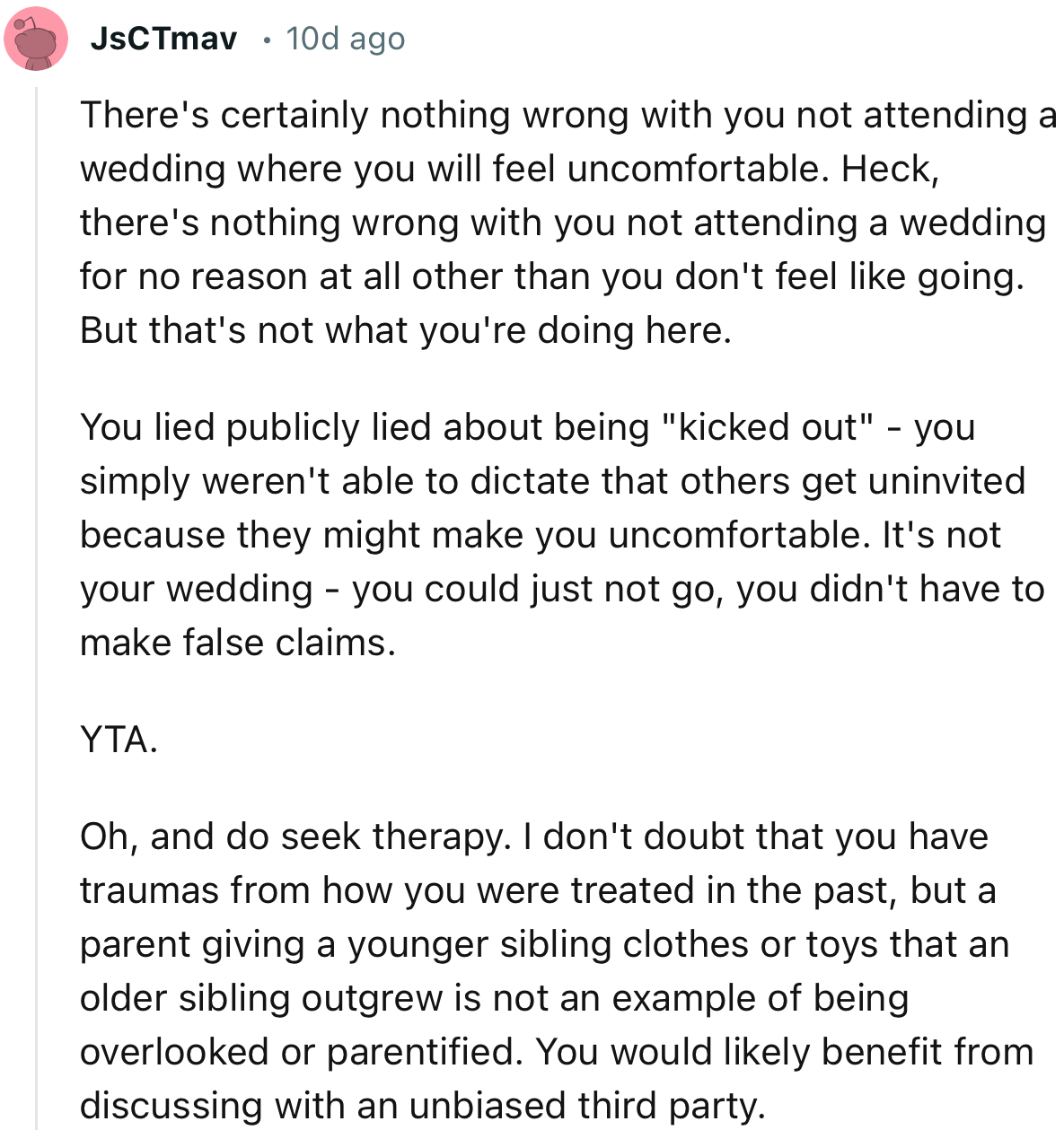 “You Publicly Lied About Being 'Kicked Out' - You Simply Weren't Able to Dictate That Others Get Uninvited Because They Might Make You Uncomfortable.”