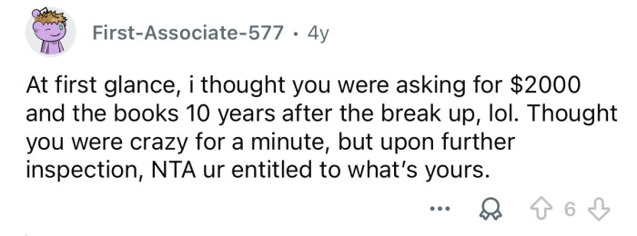 You’re entitled to what’s yours.