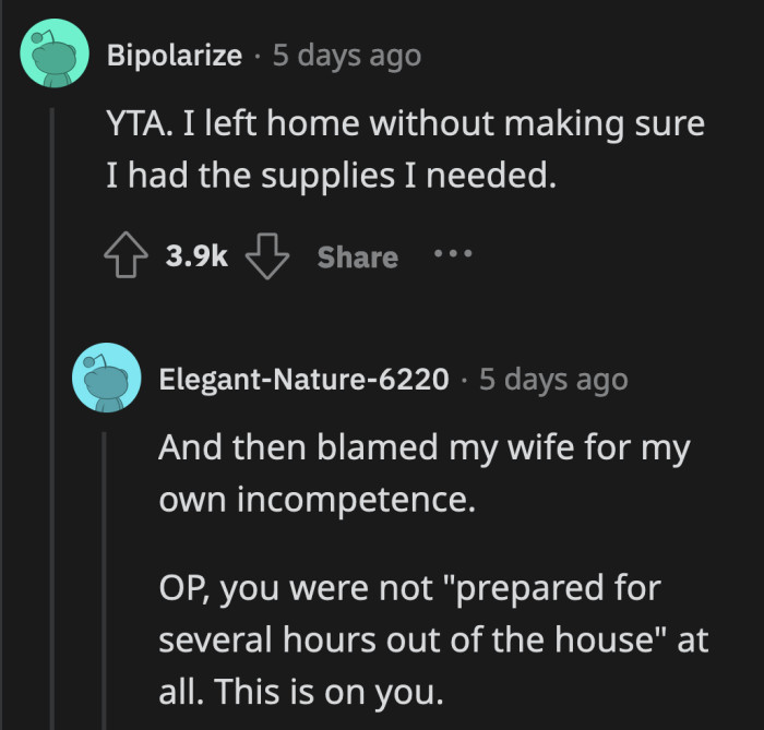 Yes, you should be able to rely on your partner, but assuming things are as you wish them to be is not a great action plan for parents with children.
