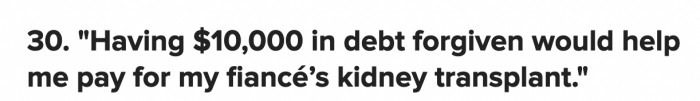 Life-saving surgery will no longer be postponed if a portion of student loans is forgiven.
