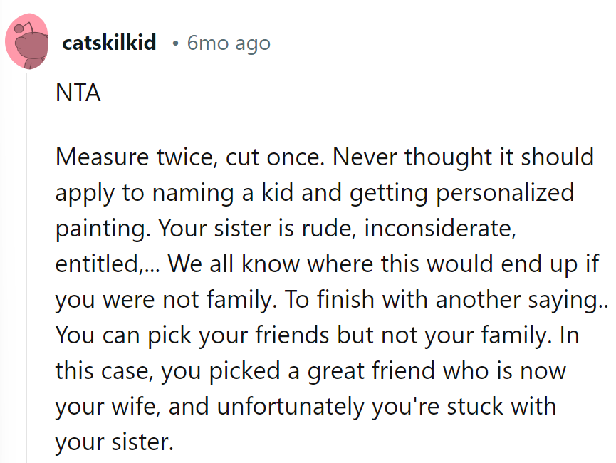 In the domain of family, choices are limited, but his selection of a great spouse speaks volumes.