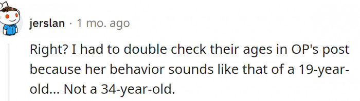 She doesn't sound like she is 34