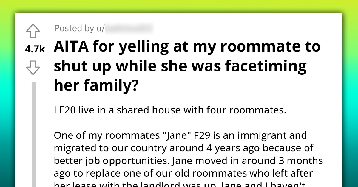 Woman Berates Her Loud Roommate Who Kept Making Loud Noises While Facetiming Her Family In The Middle Of The Night