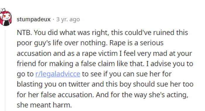 This was a serious accusation, no matter the context, and she needs to understand the power her statement held.