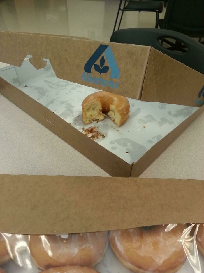 "We Had Donuts At Work, And I Watched A Coworker Take Two Bites Out Of This Donut And Put It Back In The Box"