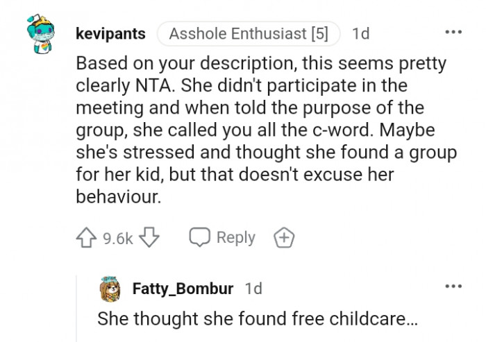 She thought she found a group for her child