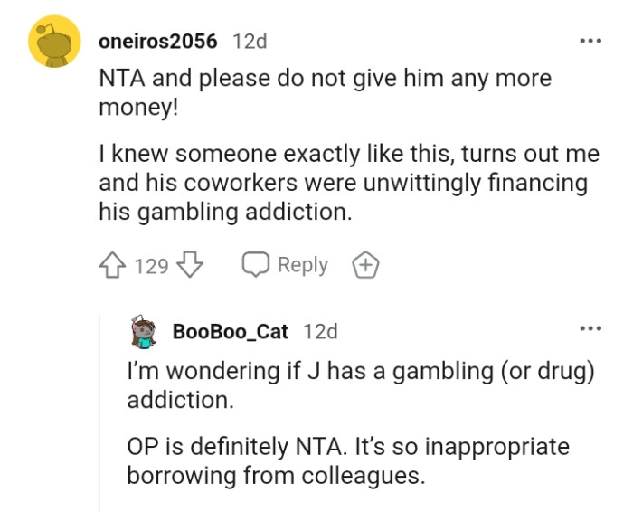 Below are some of the topmost comments from other Redditors in response to the story above.