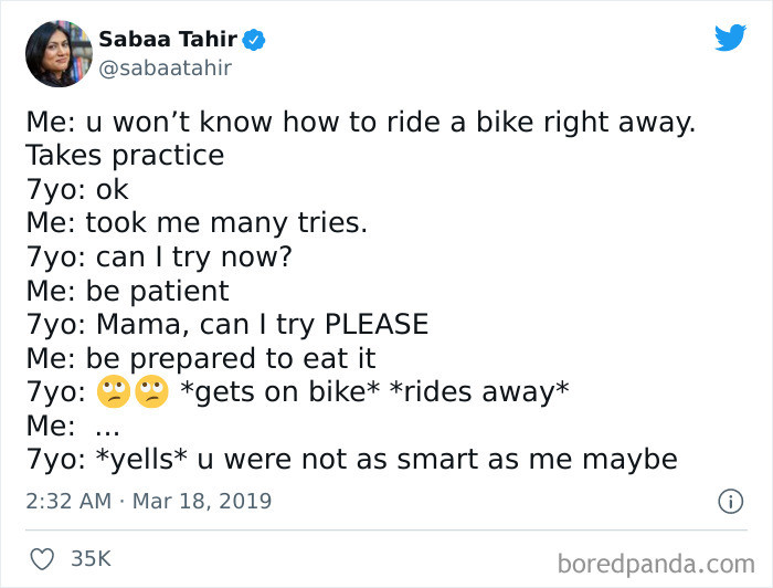 1. This Seems Like Some Excellent 7-Year-Old Attitude