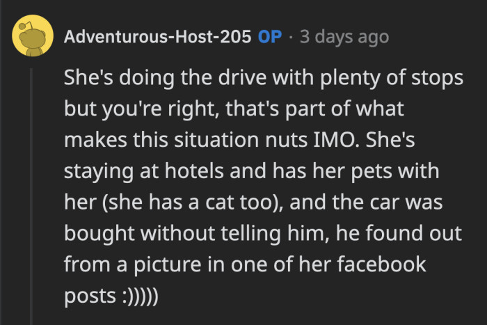 MIL apparently didn't even tell her son that she bought an expensive new car. He found out through social media.