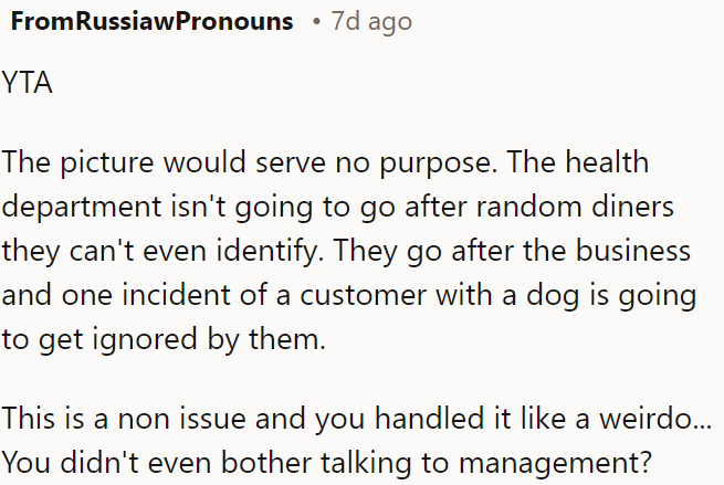 Health departments target businesses, not unidentified diners.