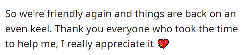 Now, they're friendly again. But let's take a look at what people had to say...