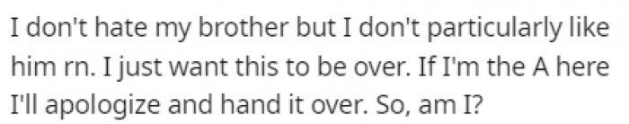 OP isn't sure what to do in this situation, so she turned to Reddit