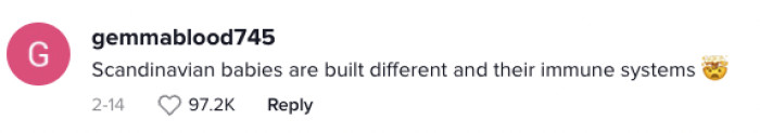So Scandinavian babies are really built differently