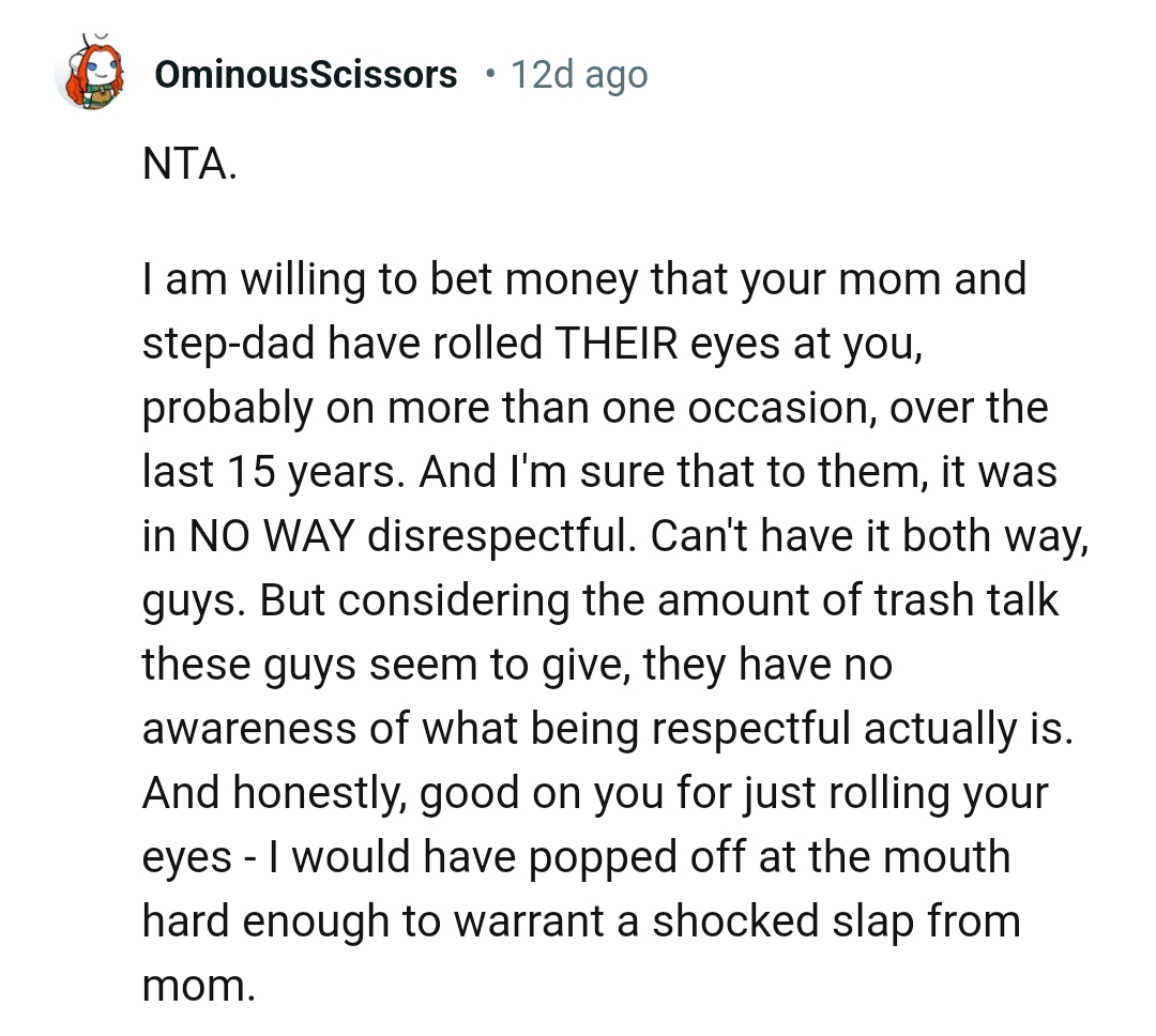 They have no idea what being respectful is