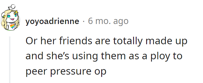 Imaginary friends starring in the drama of financial peer pressure?