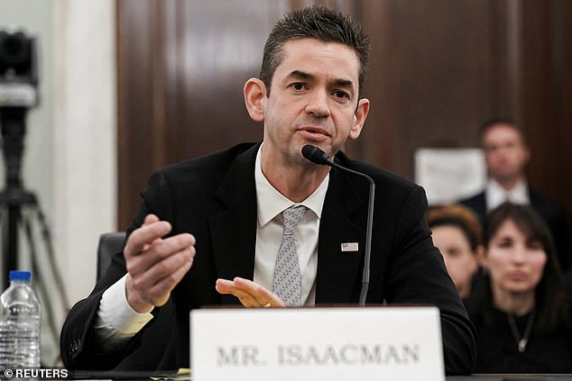 Jared Isaacman, President Donald Trump's nominee for NASA administrator, delivers his testimony.