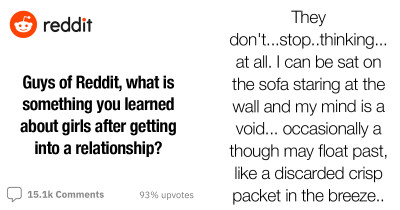 40 Enlightening Facts Men Learned About Women When They Got Into Relationships