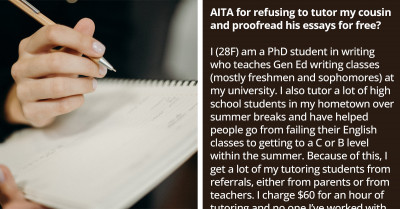 The Whole Family Is Furious Because This Redditor Has Refused To Tutor Her Cousin For Free