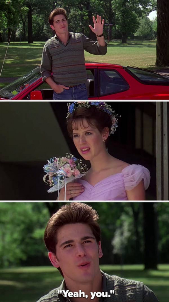 3. Movie Sixteen Candles - Jake showed up to be with Sam.