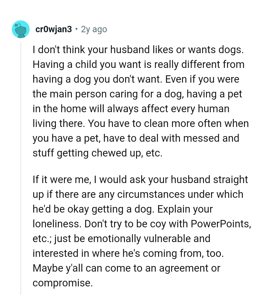 Having a child is different