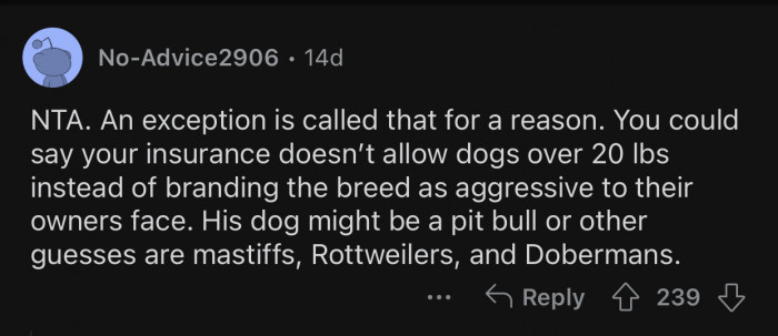 Exceptions are made for exceptional circumstances.