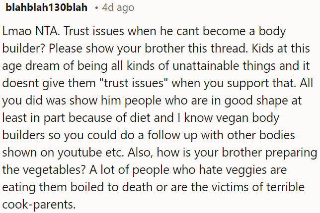 It's normal for kids to dream big, even if it's about becoming a bodybuilder.