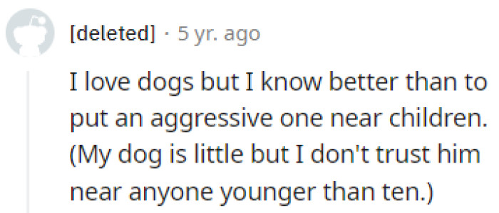 Dogs can be dangerous around children