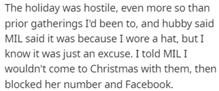 Thanksgiving Was a Hostile Environment for OP