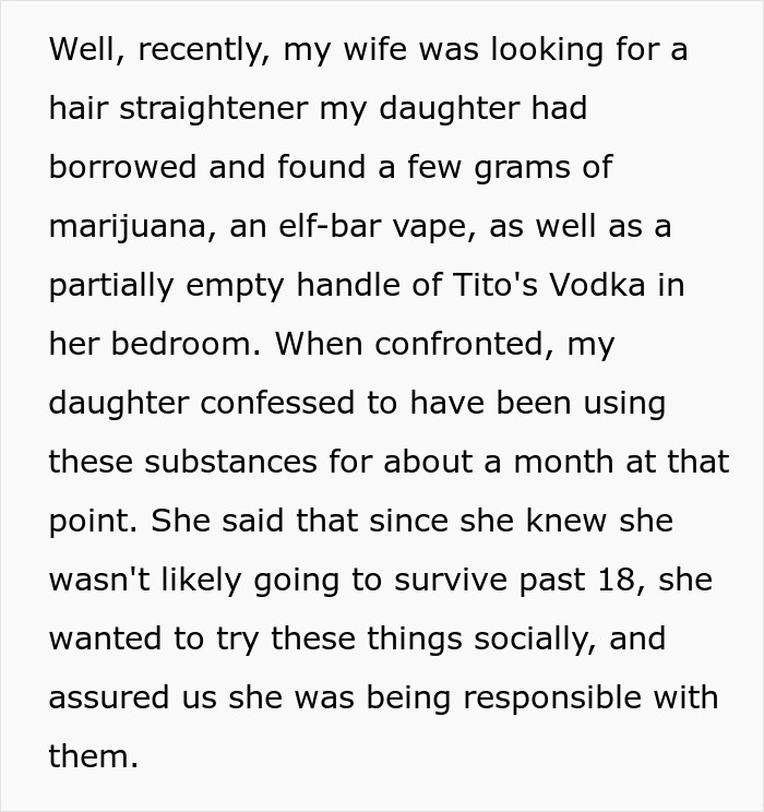 She wanted to try these things socially