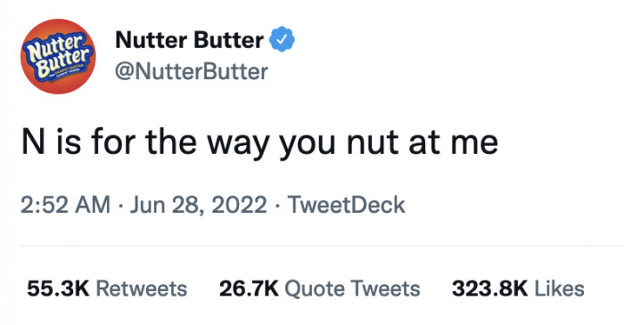 Did I ever think a peanut butter cookie would ever say this publicly? Certainly not.