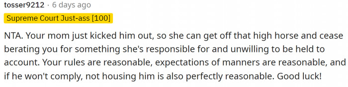 The fact that the mom is telling her to keep him there is incredibly irresponsible.