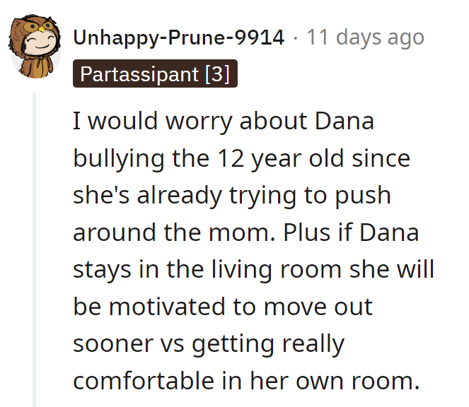 Beware Dana's room conquest! First mom, then the 12-year-old?