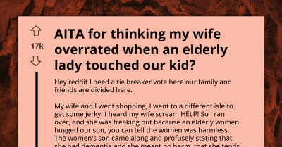 Mom Calls Cops After Elderly Lady With Dementia Hugs Her Toddler At Grocery Store, Blames Husband For Not Supporting Her