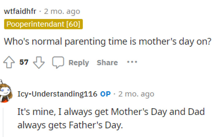 This is a question that might be very important too, even if they don't have a legal agreement, because either way, they have some sort of agreement.